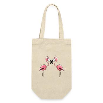 Best Friends Flamingos - Gift Bag for Bottles - nature - Front