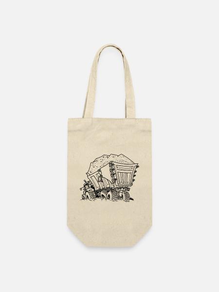 0956 Sattelzug SAND - Geschenkbeutel für Flaschen - Natur