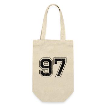 Anzahl 97 - Geschenkbeutel für Flaschen - Natur - Vorne