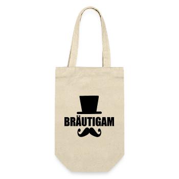 bräutigam - Geschenkbeutel für Flaschen - Natur - Vorne
