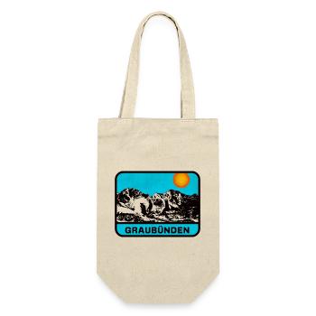 Graubünden Panorama Sonnenrand - Geschenkbeutel für Flaschen - Natur - Vorne