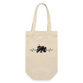 Heartbeat Tracteur Agriculteur Agriculteur - Sac à bouteille - nature - Devant
