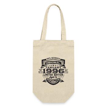 Born 1996 January 27th birthday Gift Man - Gift Bag for Bottles - nature - Front