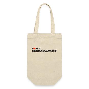 I love my Dermatologist Heart Shirt - Gift Bag for Bottles - nature - Front