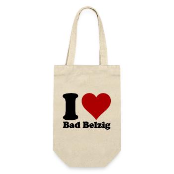 I Love Bad Belzig - Geschenkbeutel für Flaschen - Natur - Vorne