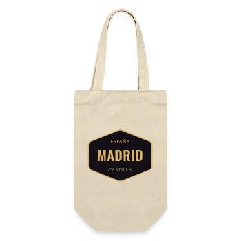 Badge Vintage Madrid Espagne - Sac à bouteille - nature - Devant