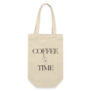 COFFEE TIME - Geschenkbeutel für Flaschen - Natur - Vorne