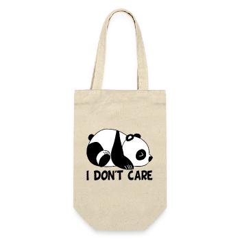 I don't care (English) - Gift Bag for Bottles - nature - Front