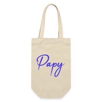 OPA. VATERTAG. ALLES GUTE ZUM GEBURTSTAG OPA. ICH LIEBE DICH. - Geschenkbeutel für Flaschen - Natur - Vorne