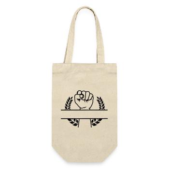 Fist in lukewarm wreath for text - Gift Bag for Bottles - nature - Front