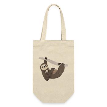 Paresseux avec bébé, dessin à la main - Sac à bouteille - nature - Devant