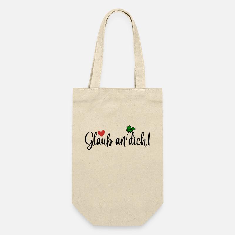 Glaub an dich! - Geschenkbeutel für Flaschen - Natur