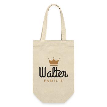 Walter-Familie - Geschenkbeutel für Flaschen - Natur - Vorne