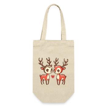 Couple De Cerfs Amoureux Animal Saint Valentin - Sac à bouteille - nature - Devant