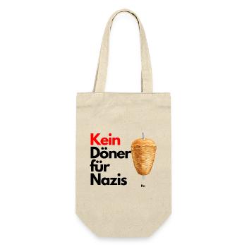 Kein Döner für Nazis - Geschenkbeutel für Flaschen - Natur - Vorne