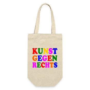 Kunst gegen rechts - Geschenkbeutel für Flaschen - Natur - Vorne