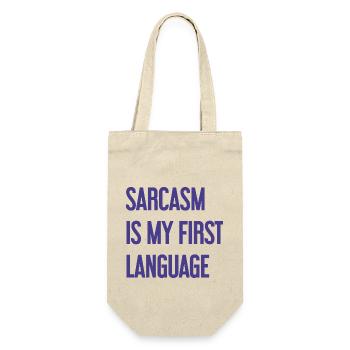 Sarcasm Pro - Gift Bag for Bottles - nature - Front