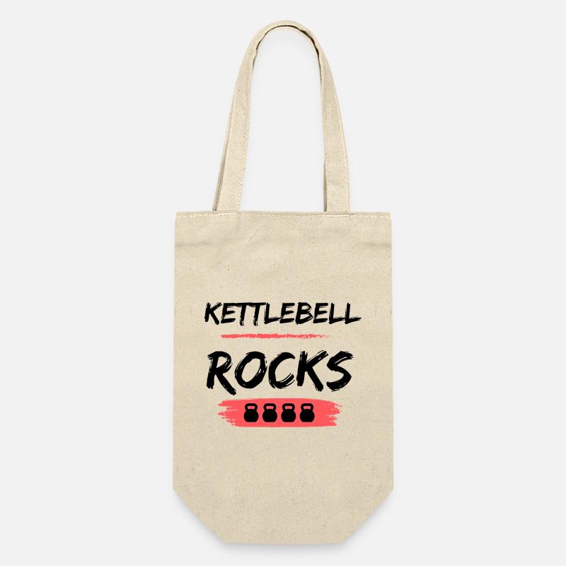 Kettlebell ROCKS Shirts - Geschenkbeutel für Flaschen - Natur