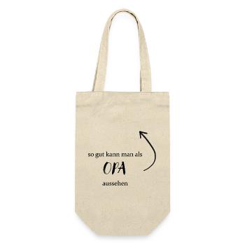 Vatertag Opa - So gut kann man als Opa aussehen - Geschenkbeutel für Flaschen - Natur - Vorne