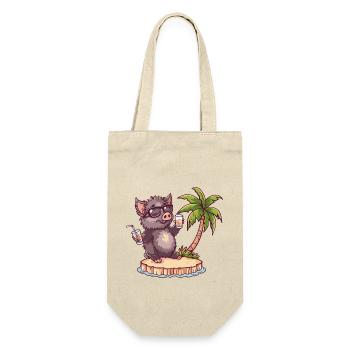 Pig Summer Wild Boar - Gift Bag for Bottles - nature - Front