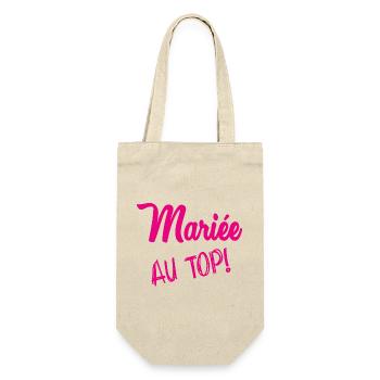 HOCHZEIT. ZUKÜNFTIGE BRAUT. Junggesellinnenabschied. TEAM BRIDAL - Geschenkbeutel für Flaschen - Natur - Vorne