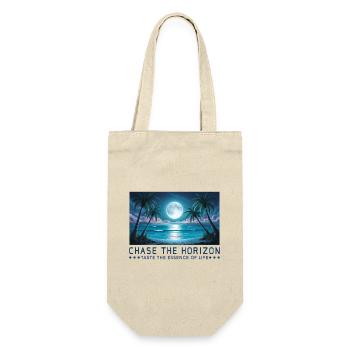 Dem Horizont nachjagen Spruch Sprüche Motto - Geschenkbeutel für Flaschen - Natur - Vorne