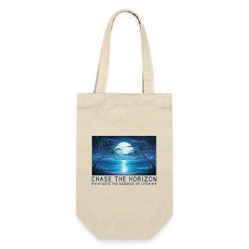 Dem Horizont nachjagen Spruch Sprüche Motto - Geschenkbeutel für Flaschen - Natur - Vorne
