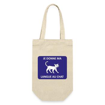 Je donne ma langue au chat - Sac à bouteille - nature - Devant