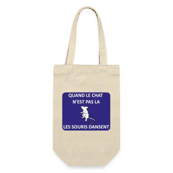 Quand le chat n'est pas là les souris dansent - Sac à bouteille - nature - Devant