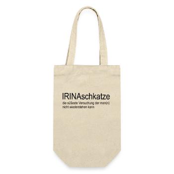 Top moderner T-Shirt Design Must have 2024 - Geschenkbeutel für Flaschen - Natur - Vorne