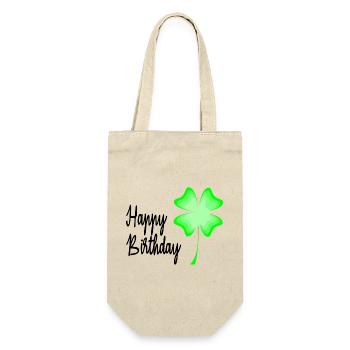 ALLES GUTE ZUM GEBURTSTAG. ALLES GUTE ZUM GEBURTSTAG. JAHRESTAG. - Geschenkbeutel für Flaschen - Natur - Vorne