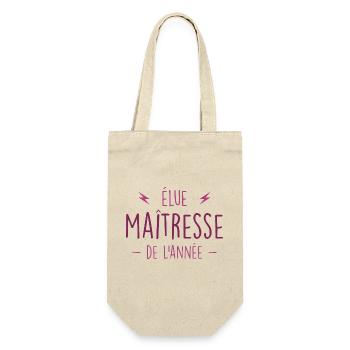 Gewählte Herrin des Jahres - Formidable Mistress - Geschenkbeutel für Flaschen - Natur - Vorne