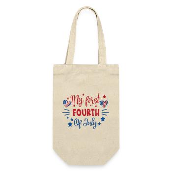 My First Fourth of July Independence Day America - Gift Bag for Bottles - nature - Front