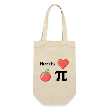 Les nerds adorent Apple Pi Pi Dictons Math S Pixel - Sac à bouteille - nature - Devant