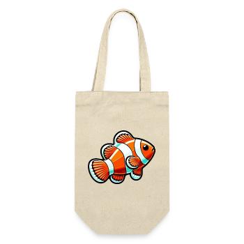 Clownfisch - Geschenkbeutel für Flaschen - Natur - Vorne