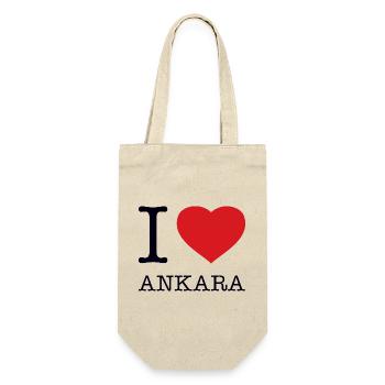 I LOVE ANKARA - Gift Bag for Bottles - nature - Front