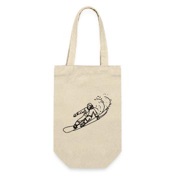 Snowboarder Drawing - Gift Bag for Bottles - nature - Front