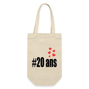 20. 20 YEARS. 20th ANNIVERSARY. 20 YEARS ANNIVERSARY. - Gift Bag for Bottles - nature - Front