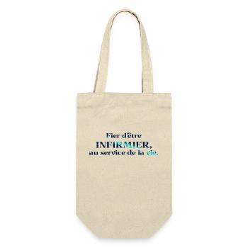 NURSE NURSE DOCTOR HUMOR DRÖLES B - Gift Bag for Bottles - nature - Front