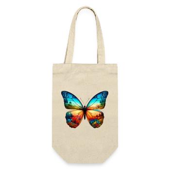 Schmetterling - Geschenkbeutel für Flaschen - Natur - Vorne
