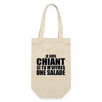 Man who adores: Salad. Funny Design Humor - Gift Bag for Bottles - nature - Front