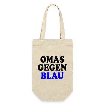 Omas gegen blau - Geschenkbeutel für Flaschen - Natur - Vorne