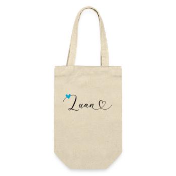 Luan Nom Prénom Calligraphie Coeur - Sac à bouteille - nature - Devant