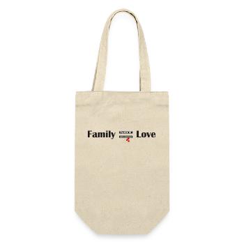 Familie wird aus Liebe und nicht aus Blut gebildet - Geschenkbeutel für Flaschen - Natur - Vorne