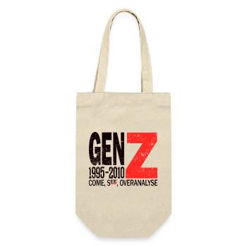 Gen Z Trendsetter Influencer Shirt - Geschenkbeutel für Flaschen - Natur - Vorne