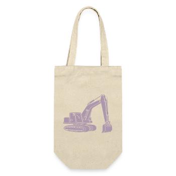 Pelle Silhouette Opérateur d’engins de construction Génie civil - Sac à bouteille - nature - Devant