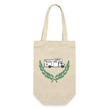 Camper in laurel wreath white design - Gift Bag for Bottles - nature - Front