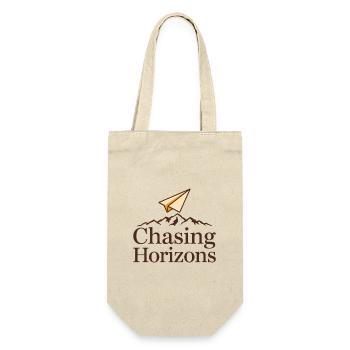 Paper Airplane Saying Quote Chasing Horizons - Gift Bag for Bottles - nature - Front