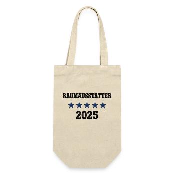 2025 Raumausstatter Beruf Raumausstattung Azubi - Geschenkbeutel für Flaschen - Natur - Vorne