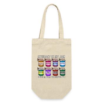 Lehrer und kreative ideal für Buchliebhaber  - Geschenkbeutel für Flaschen - Natur - Vorne